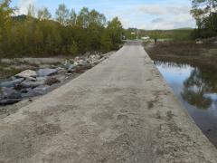 Lavori attraversamento sul fiume Era in località Ripassaia